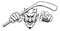 Devil Satan Ice Hockey Sports Mascot Cartoon