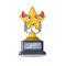 Devil star trophy isolated in the cartoon