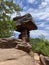 devil table mushroom rock in Hinterweidenthal in Pfalz Forest