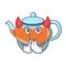 Devil transparent teapot character cartoon