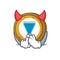 Devil Verge coin mascot cartoon