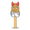 Devil wooden spoon mascot cartoon