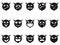 Devilish expressions smiley icons