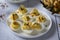 Devilled eggs canapes