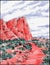 Devils Garden Trail with Rock Fins in Arches National Park Utah Watercolor Painting