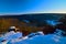 Devils lake state park Baraboo WI East Bluff Trail scenic overlook in Winter