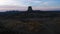 Devils Tower Butte in Evening. Crook County Landscape, Wyoming. Aerial View