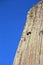 Devils Tower rock formations natural background.