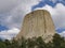 Devils Tower in Wyoming, USA.