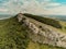 The Devin Mountain in the Palava Mountains from above, Czech Republic