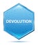 Devolution crystal blue hexagon button