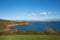 Devon beach sea and coast towards Torquay England UK from Salturn Cove