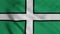 Devon flag, England, waving in wind. Realistic flag background