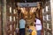 Devotees praying in Arulmigu Manakula Vinayagar Temple in Puducherry, India