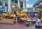 Devotees praying to Lord Brahma at Erawan Shrine, Lumphini, Khet Pathum Wan, Bangkok, Thailand