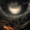 Devouring Darkness: A Dystopian City Engulfed by an Ominous Black Hole