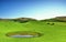 Dew pond on the Pennines