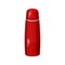 Dewar bottle isolated red vacuum thermos flask