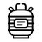 dewar vessel laboratory tool line icon vector illustration