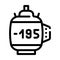 dewar vessel line icon vector illustration flat