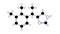 dexmedetomidine molecule, structural chemical formula, ball-and-stick model, isolated image anxiolytics