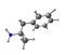 Dextroamphetamine (dexamphetamine) molecular structure on white