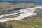 The Dezadeash River seen from the air in Yukon, Canada