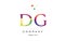 dg d g creative rainbow colors alphabet letter logo icon