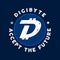 DGB Cryptocurrency Coin Sign. Digibyte accept the future emblem or badge. Crypto logo for any identity. Stock