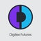 DGTX - Digitex Futures. The Icon of Coin or Market Emblem.