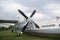 Dhaka, Bangladesh -march 26, 2019: turbine  of a plane exhibition  in biman  museum