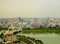 Dhaka city, Bangladesh - view of the buildings and a lake from the capital of Bangladesh