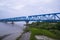 Dhaka to Bhanga railway Steel structure Rail Bridge Over the Arialkha River in Bangladesh