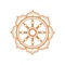 Dharma vector logo. Dharma illustration. Dharma wheel logo. Dharma wheel icon.