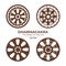 Dharmacakra or dhammachak is the wheel of the law in buddhism. Traditional style in Thailand.