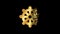 Dharmachakra Religious symbol Particles Animation, Magical Particle Dust Animation of Religious Dharmachakra Sign with Rays.