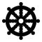 Dharmachakra Wheel of Dharma - a symbol of Buddhism and Hinduism flat icon