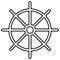 Dharmachakra. Wheel of Dharma - a symbol of Buddhism and Hinduism flat vector icon for apps and websites