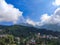 Dharmshala india beautiful mountain seen   between clouds of india ,himachal pradesh,