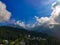 Dharmshala india beautiful mountain seen   between clouds of india ,himachal pradesh,