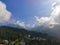 Dharmshala india beautiful mountain seen   between clouds of india ,himachal pradesh,