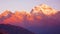 Dhaulagiri Mountain In Nepal With Sunrise