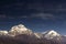 Dhaulagiri peak during the day on Himalaya Mountain in Nepal