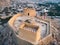 Dhayah Fort in North Ras Khaimah emirate in UAE aerial