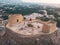 Dhayah Fort in Ras al Khaimah emirate of the United Arab Emirates aerial view