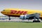 DHL Air landing, Schiphol Amsterdam, Airbus 300