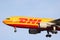 DHL Air landing, Schiphol Amsterdam, Airbus 300