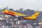 DHL Boeing 767 Cargo aircraft departing San Diego International Airport.