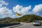  DHL Cessna 208B plane landing at Remy de Haenen Airport also known as Saint Barthelemy Airport