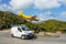  DHL Cessna 208B plane landing at Remy de Haenen Airport also known as Saint Barthelemy Airport